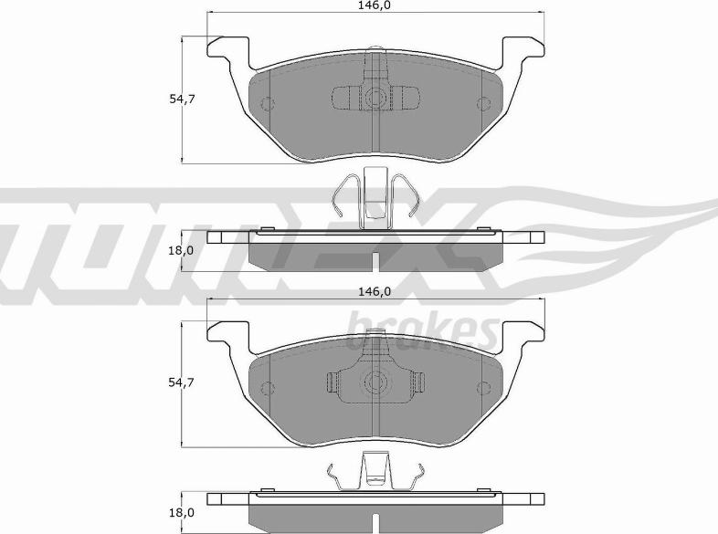 TOMEX brakes TX 18-95 - Гальмівні колодки, дискові гальма autozip.com.ua