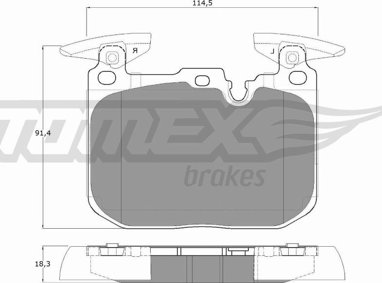 TOMEX brakes TX 18-49 - Гальмівні колодки, дискові гальма autozip.com.ua
