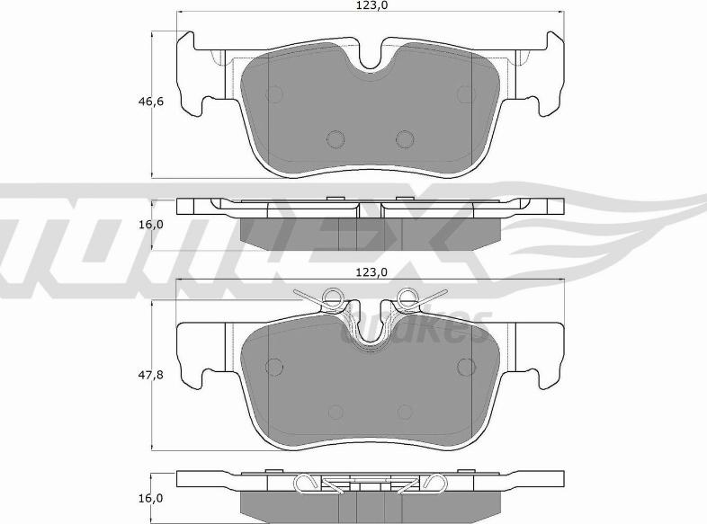 TOMEX brakes TX 18-44 - Гальмівні колодки, дискові гальма autozip.com.ua