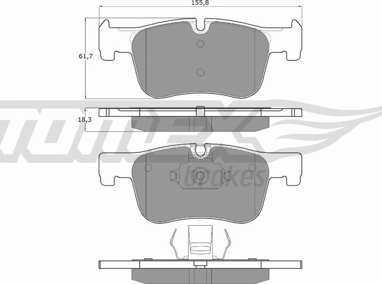 TOMEX brakes TX 18-45 - Гальмівні колодки, дискові гальма autozip.com.ua