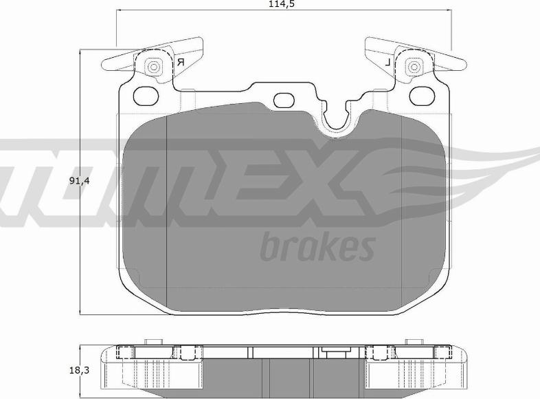TOMEX brakes TX 18-48 - Гальмівні колодки, дискові гальма autozip.com.ua