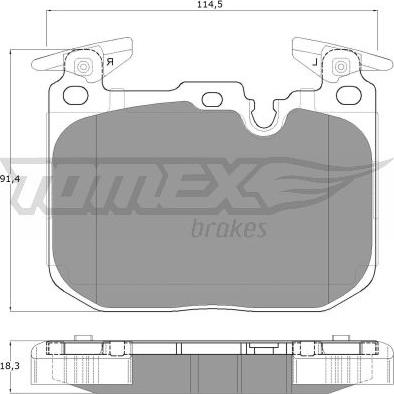 TOMEX brakes TX 18-48 - Гальмівні колодки, дискові гальма autozip.com.ua