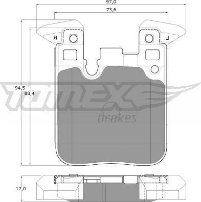 TOMEX brakes TX 18-47 - Гальмівні колодки, дискові гальма autozip.com.ua