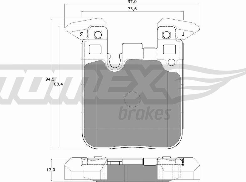 TOMEX brakes TX 18-47 - Гальмівні колодки, дискові гальма autozip.com.ua