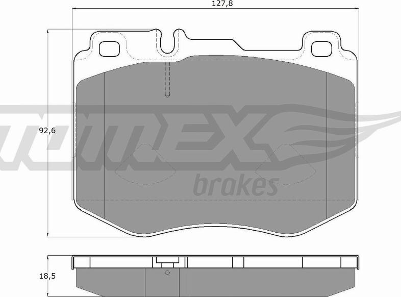 TOMEX brakes TX 18-52 - Гальмівні колодки, дискові гальма autozip.com.ua