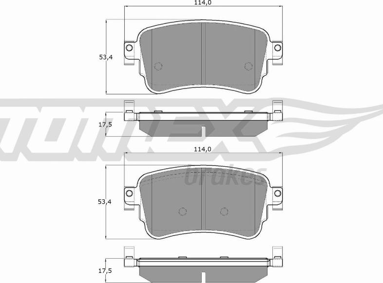 TOMEX brakes TX 18-64 - Гальмівні колодки, дискові гальма autozip.com.ua