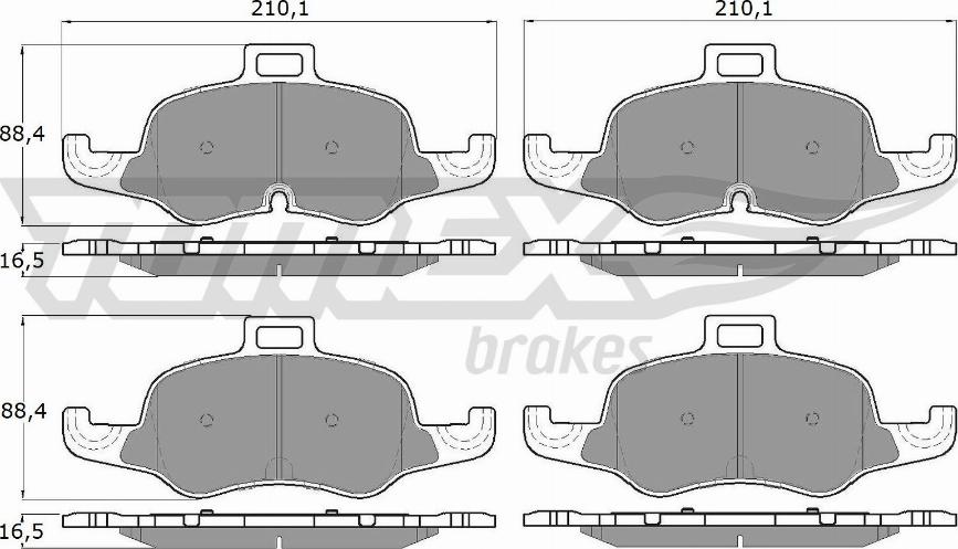 TOMEX brakes TX 18-61 - Гальмівні колодки, дискові гальма autozip.com.ua