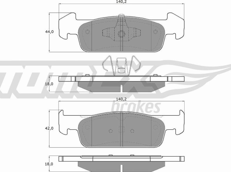TOMEX brakes TX 18-62 - Гальмівні колодки, дискові гальма autozip.com.ua