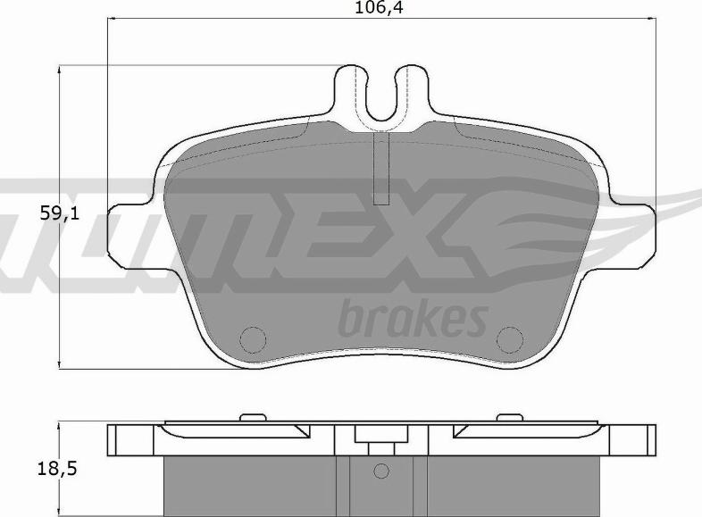 TOMEX brakes TX 18-08 - Гальмівні колодки, дискові гальма autozip.com.ua