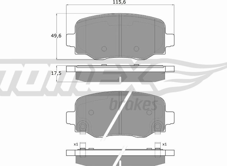TOMEX brakes TX 18-19 - Гальмівні колодки, дискові гальма autozip.com.ua
