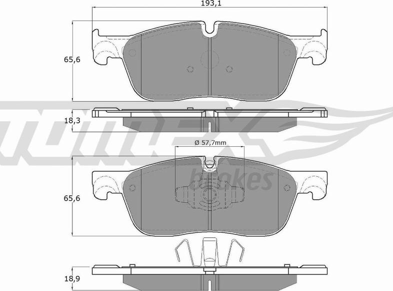 TOMEX brakes TX 18-151 - Гальмівні колодки, дискові гальма autozip.com.ua