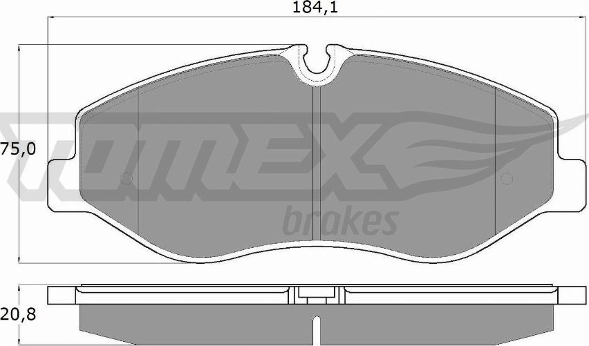 TOMEX brakes TX 18-12 - Гальмівні колодки, дискові гальма autozip.com.ua