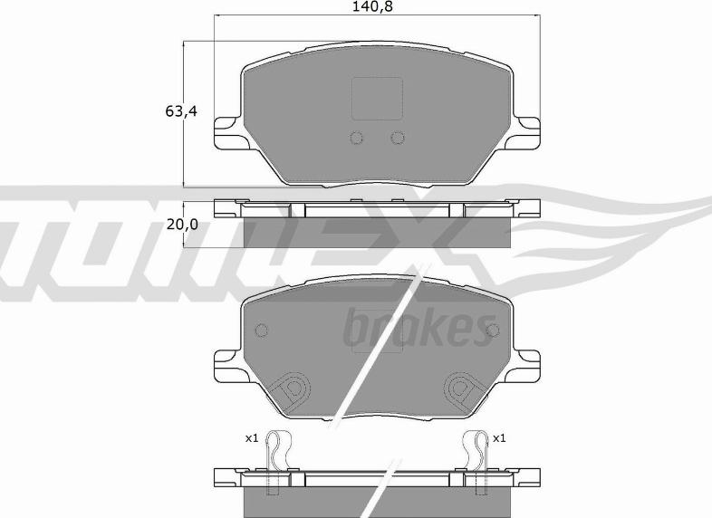 TOMEX brakes TX 18-17 - Гальмівні колодки, дискові гальма autozip.com.ua