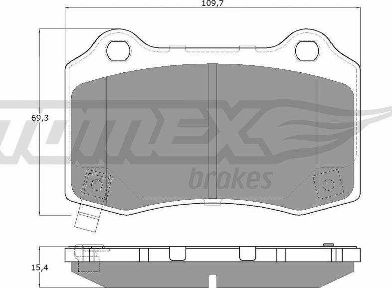 TOMEX brakes TX 18-81 - Гальмівні колодки, дискові гальма autozip.com.ua