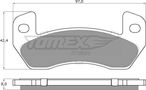 TOMEX brakes TX 18-83 - Гальмівні колодки, дискові гальма autozip.com.ua