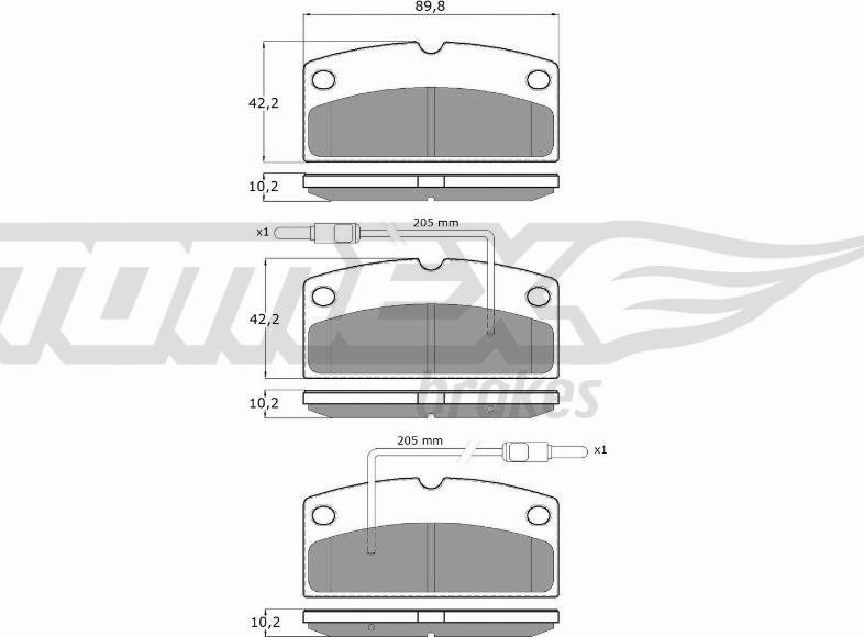 TOMEX brakes TX 18-82 - Гальмівні колодки, дискові гальма autozip.com.ua