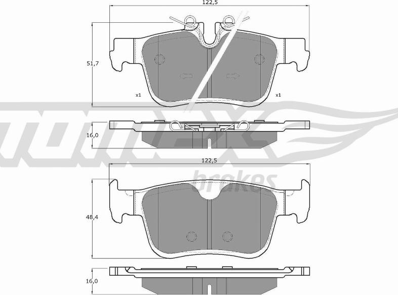 TOMEX brakes TX 18-872 - Гальмівні колодки, дискові гальма autozip.com.ua