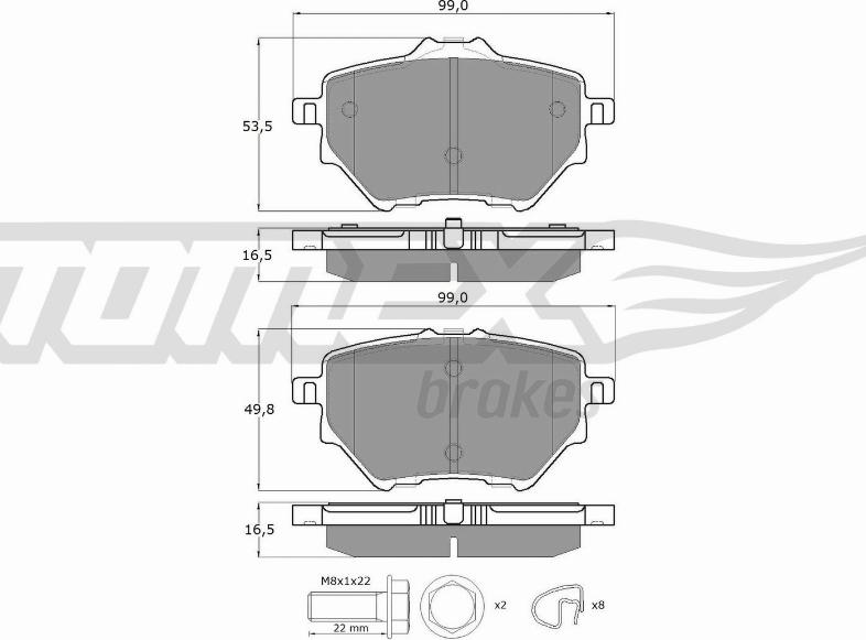 TOMEX brakes TX 18-36 - Гальмівні колодки, дискові гальма autozip.com.ua