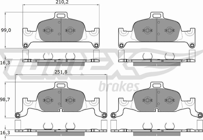 TOMEX brakes TX 18-22 - Гальмівні колодки, дискові гальма autozip.com.ua