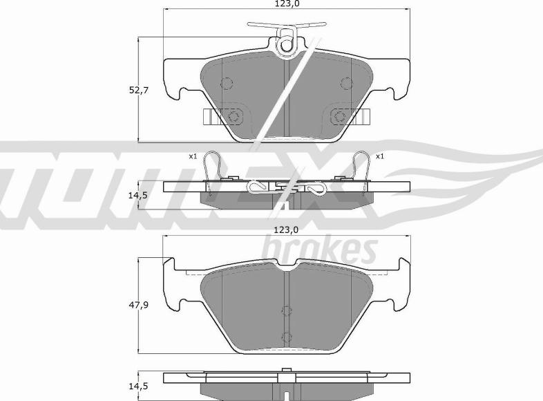 TOMEX brakes TX 18-71 - Гальмівні колодки, дискові гальма autozip.com.ua