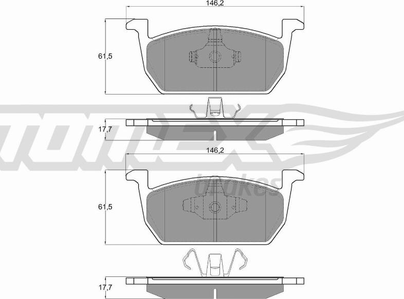 TOMEX brakes TX 18-73 - Гальмівні колодки, дискові гальма autozip.com.ua