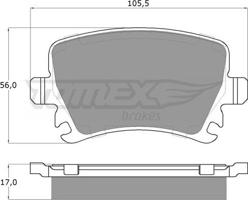 TOMEX brakes TX 13-95 - Гальмівні колодки, дискові гальма autozip.com.ua