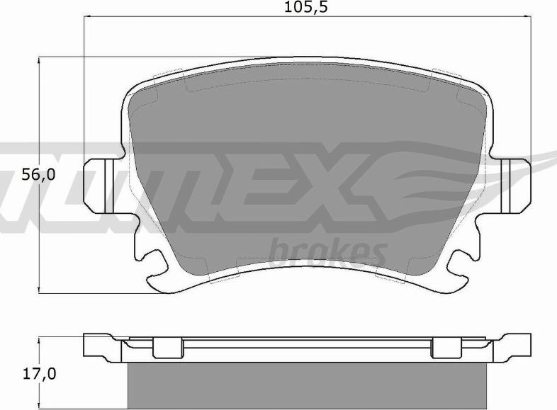 TOMEX brakes TX 13-95 - Гальмівні колодки, дискові гальма autozip.com.ua