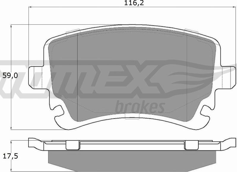 TOMEX brakes TX 13-961 - Гальмівні колодки, дискові гальма autozip.com.ua