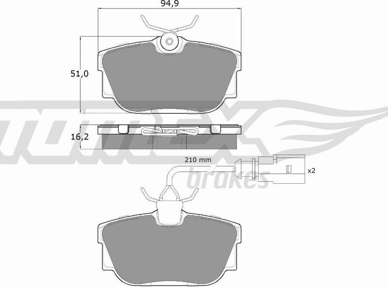 TOMEX brakes TX 13-901 - Гальмівні колодки, дискові гальма autozip.com.ua