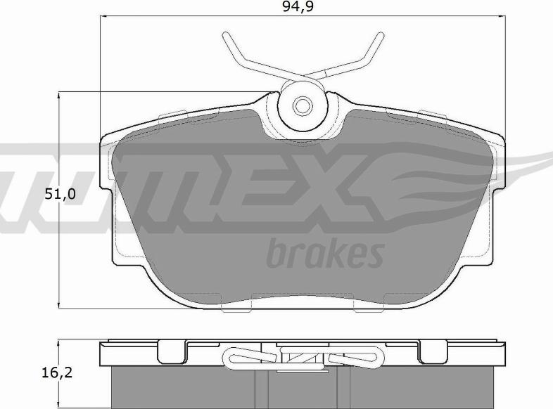 TOMEX brakes TX 13-90 - Гальмівні колодки, дискові гальма autozip.com.ua