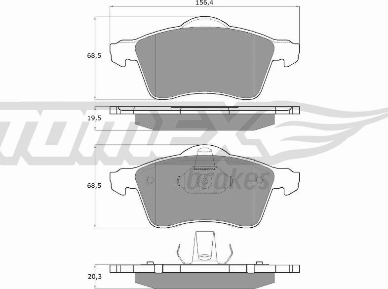 TOMEX brakes TX 13-91 - Гальмівні колодки, дискові гальма autozip.com.ua