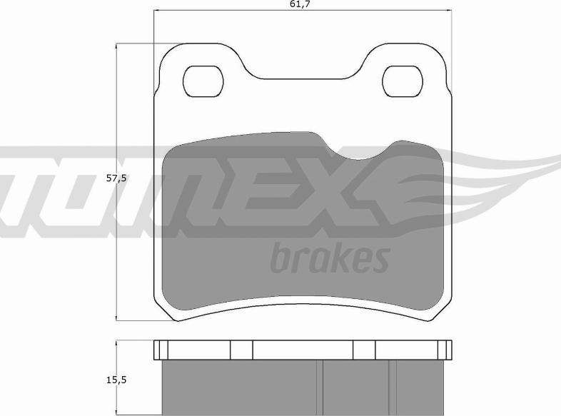TOMEX brakes TX 13-49 - Гальмівні колодки, дискові гальма autozip.com.ua