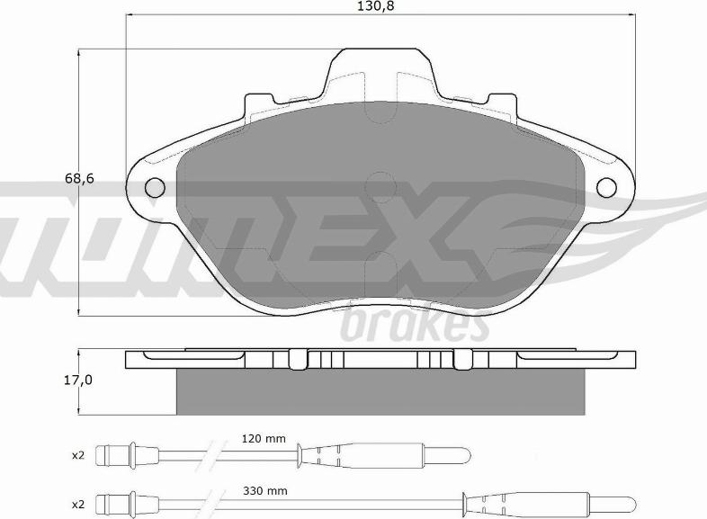 TOMEX brakes TX 13-45 - Гальмівні колодки, дискові гальма autozip.com.ua