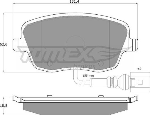 TOMEX brakes TX 13-591 - Гальмівні колодки, дискові гальма autozip.com.ua