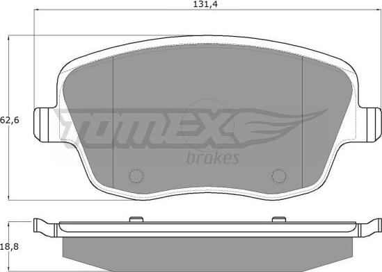 TOMEX brakes TX 13-59 - Гальмівні колодки, дискові гальма autozip.com.ua