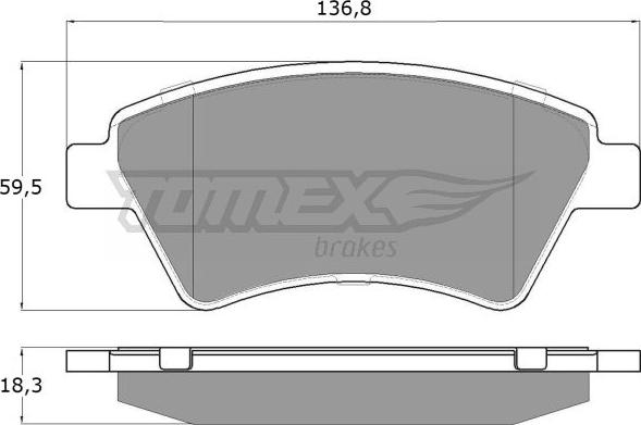 TOMEX brakes TX 13-54 - Гальмівні колодки, дискові гальма autozip.com.ua