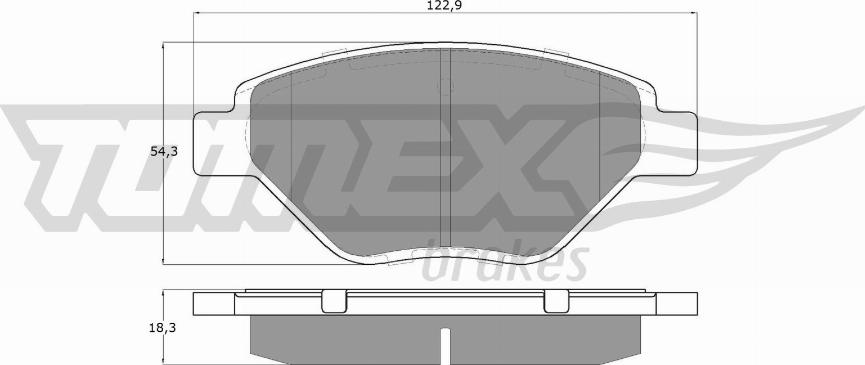 TOMEX brakes TX 13-53 - Гальмівні колодки, дискові гальма autozip.com.ua