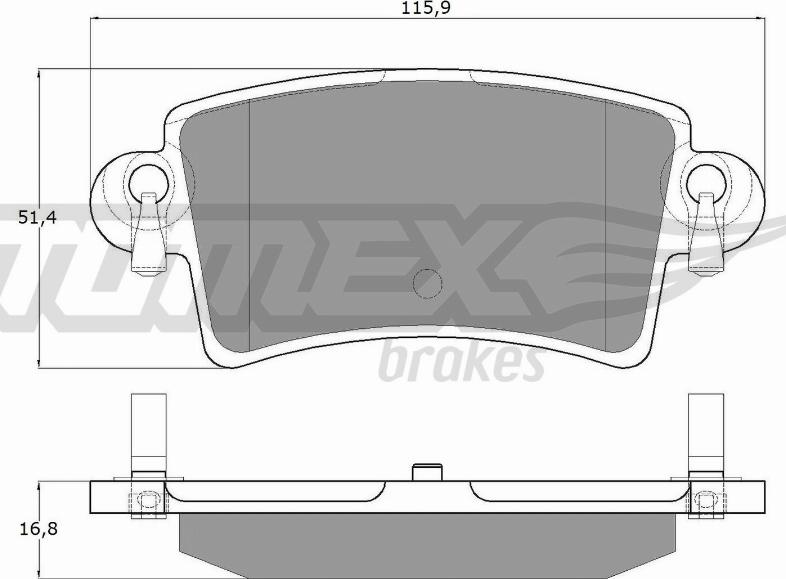 TOMEX brakes TX 13-52 - Гальмівні колодки, дискові гальма autozip.com.ua