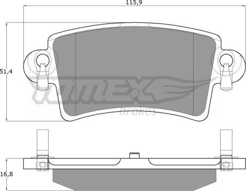 TOMEX brakes TX 13-52 - Гальмівні колодки, дискові гальма autozip.com.ua