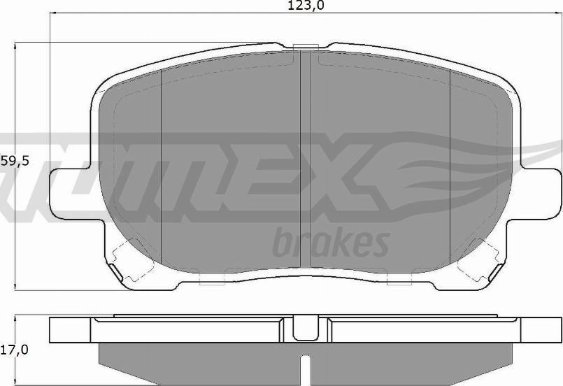 TOMEX brakes TX 13-67 - Гальмівні колодки, дискові гальма autozip.com.ua