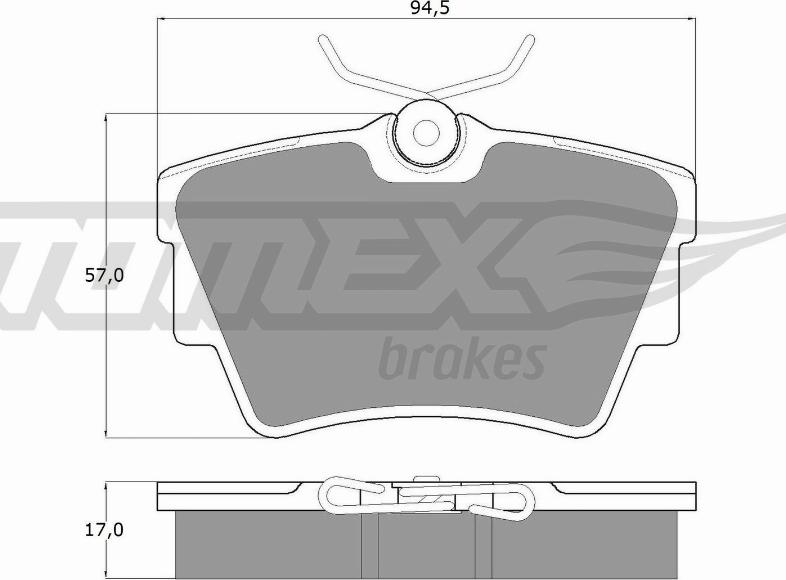 TOMEX brakes TX 13-09 - Гальмівні колодки, дискові гальма autozip.com.ua