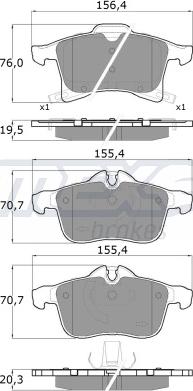 TOMEX brakes TX 13-00 - Гальмівні колодки, дискові гальма autozip.com.ua