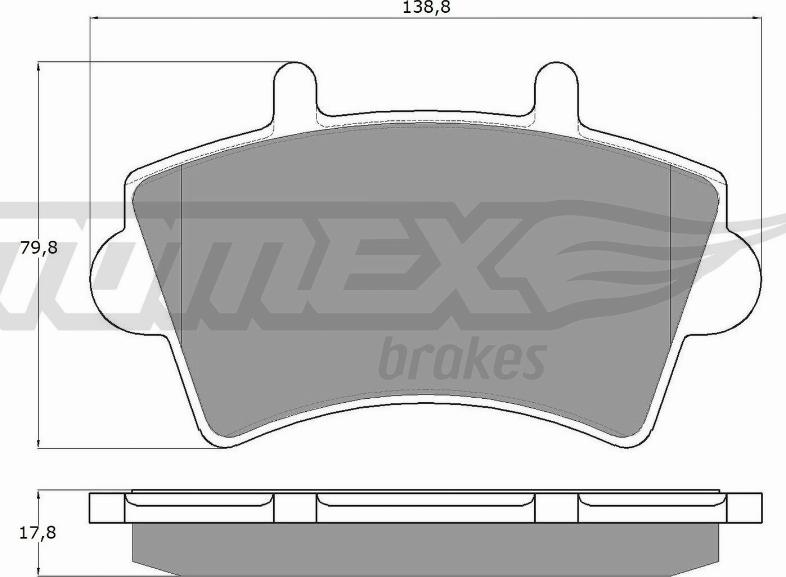 TOMEX brakes TX 13-02 - Гальмівні колодки, дискові гальма autozip.com.ua