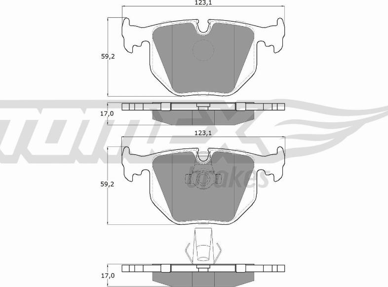 TOMEX brakes TX 13-19 - Гальмівні колодки, дискові гальма autozip.com.ua