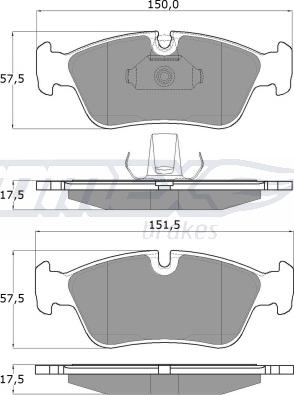 TOMEX brakes TX 13-16 - Гальмівні колодки, дискові гальма autozip.com.ua