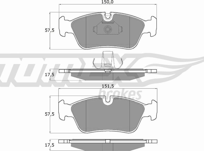 TOMEX brakes TX 13-16 - Гальмівні колодки, дискові гальма autozip.com.ua