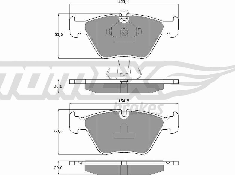 TOMEX brakes TX 13-18 - Гальмівні колодки, дискові гальма autozip.com.ua