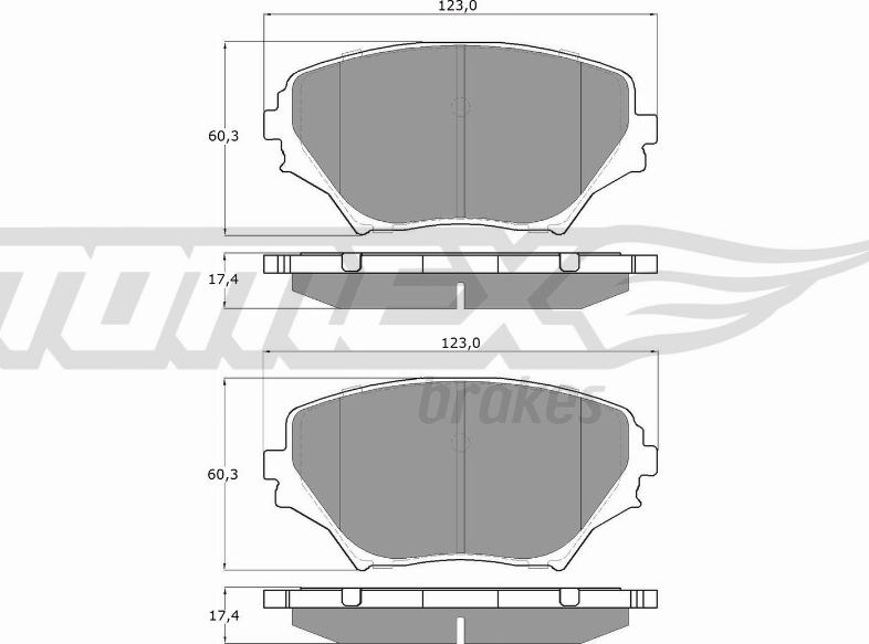 TOMEX brakes TX 13-85 - Гальмівні колодки, дискові гальма autozip.com.ua