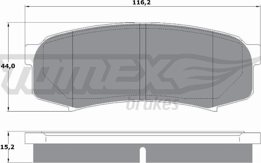 TOMEX brakes TX 13-83 - Гальмівні колодки, дискові гальма autozip.com.ua