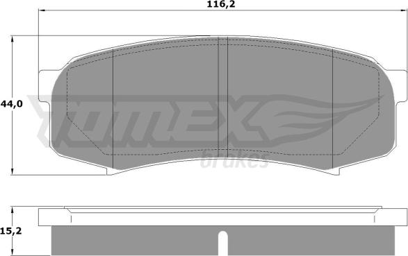TOMEX brakes TX 13-83 - Гальмівні колодки, дискові гальма autozip.com.ua